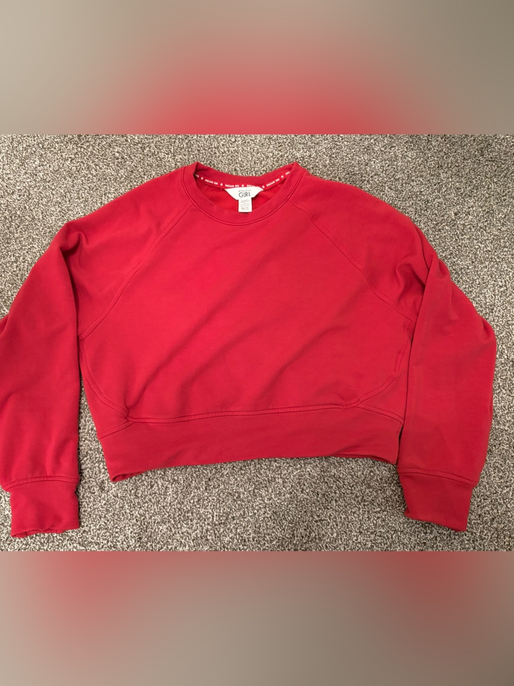 Athleta Girl Bright Red Pullover Sweatshirt
